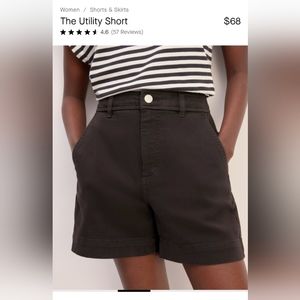 Everlane Black Utility Short Size 10 (NWOT)